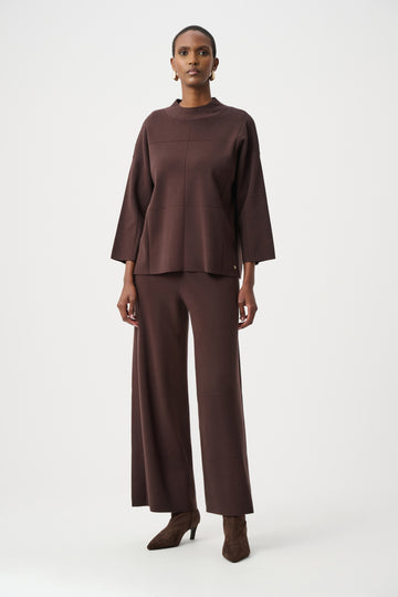 Joseph Ribkoff Mocha Brushed Viscose Culotte Pants