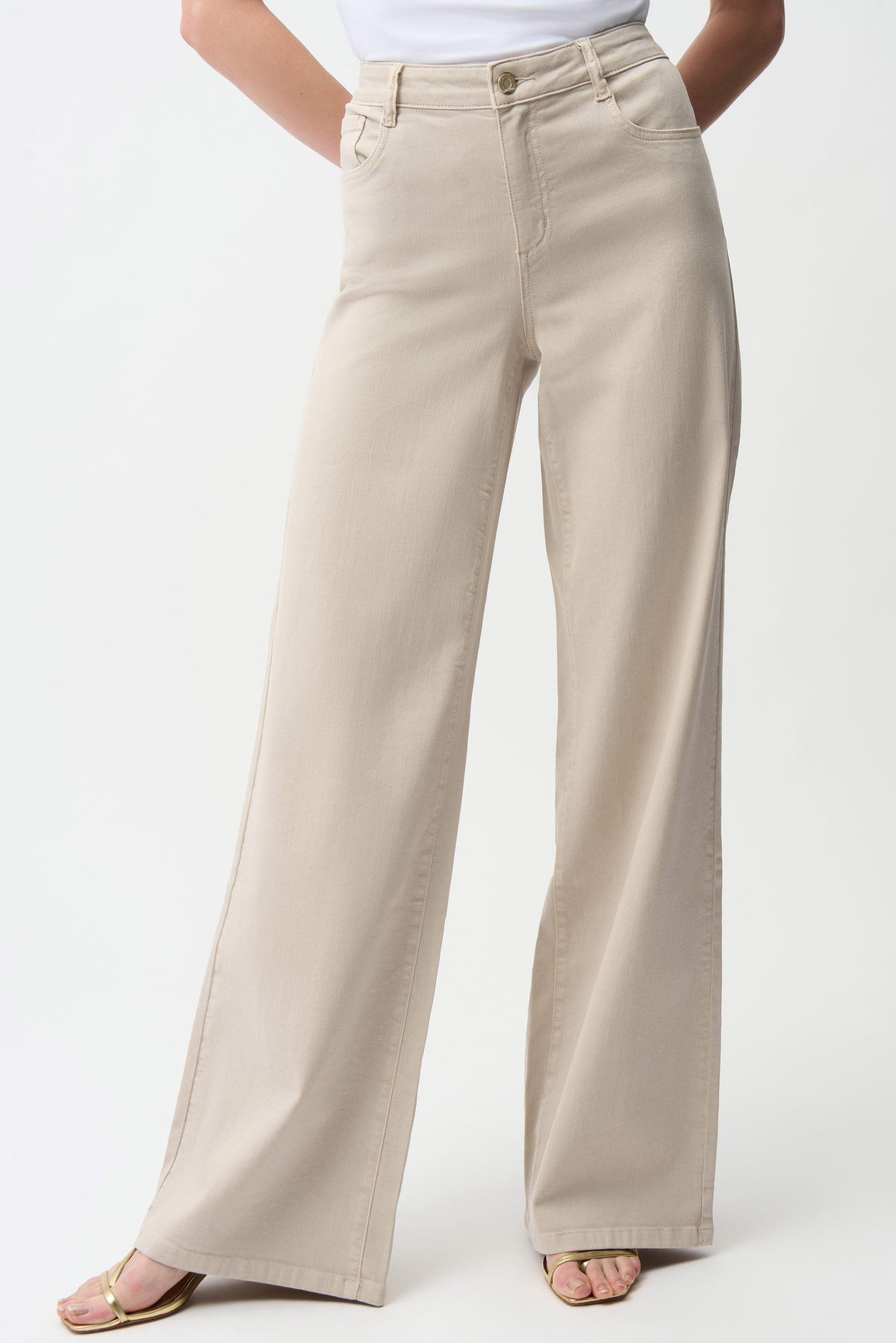 Joseph Ribkoff Moonstone Goldie | Classic Wide-Leg Stretch Denim Jeans