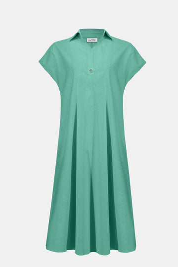 Joseph Ribkoff Oceanic Stretch Poplin Trapeze Shirt Dress