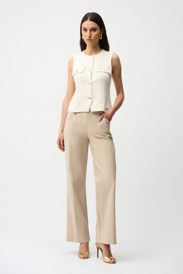 Joseph Ribkoff Parchment Millennium Wide Leg Pull-On Pants