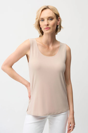 Joseph Ribkoff Parchment Silky Knit Scoop Neck Camisole