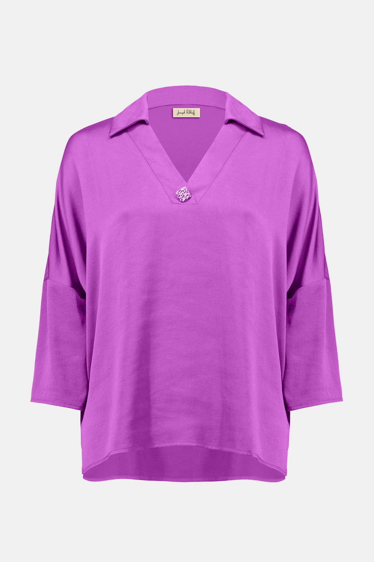 Joseph Ribkoff Recycled Hammered Satin Boxy Top