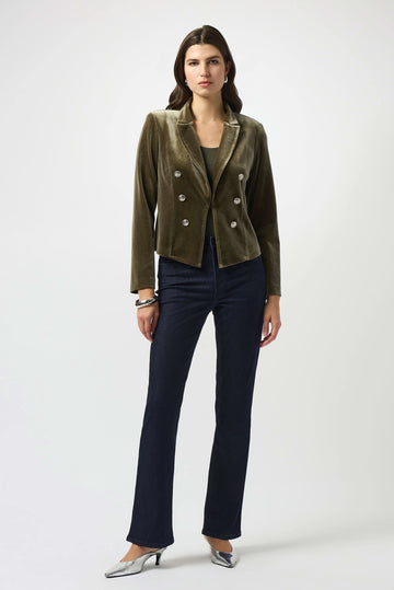 Joseph Ribkoff Velvet Knit Fitted Blazer