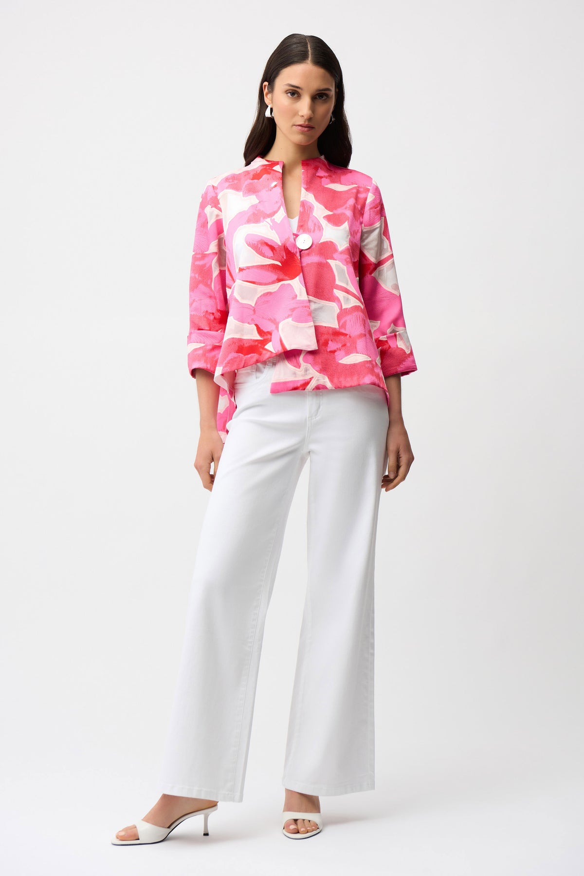 Joseph Ribkoff White -Goldie | Classic Wide-Leg Stretch Jeans