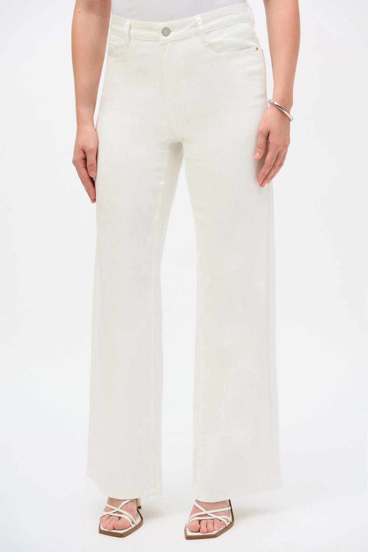 Joseph Ribkoff White Goldie | Classic Wide-Leg Stretch Jeans