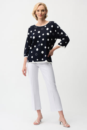 Joseph Ribkoff White Millennium Flare Pull-On Pants