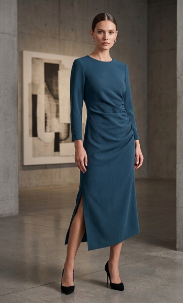 KAOS Blue Drape Dress