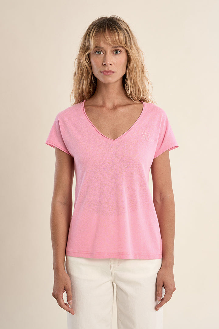 Molly Bracken Rose V Neck T-Shirt