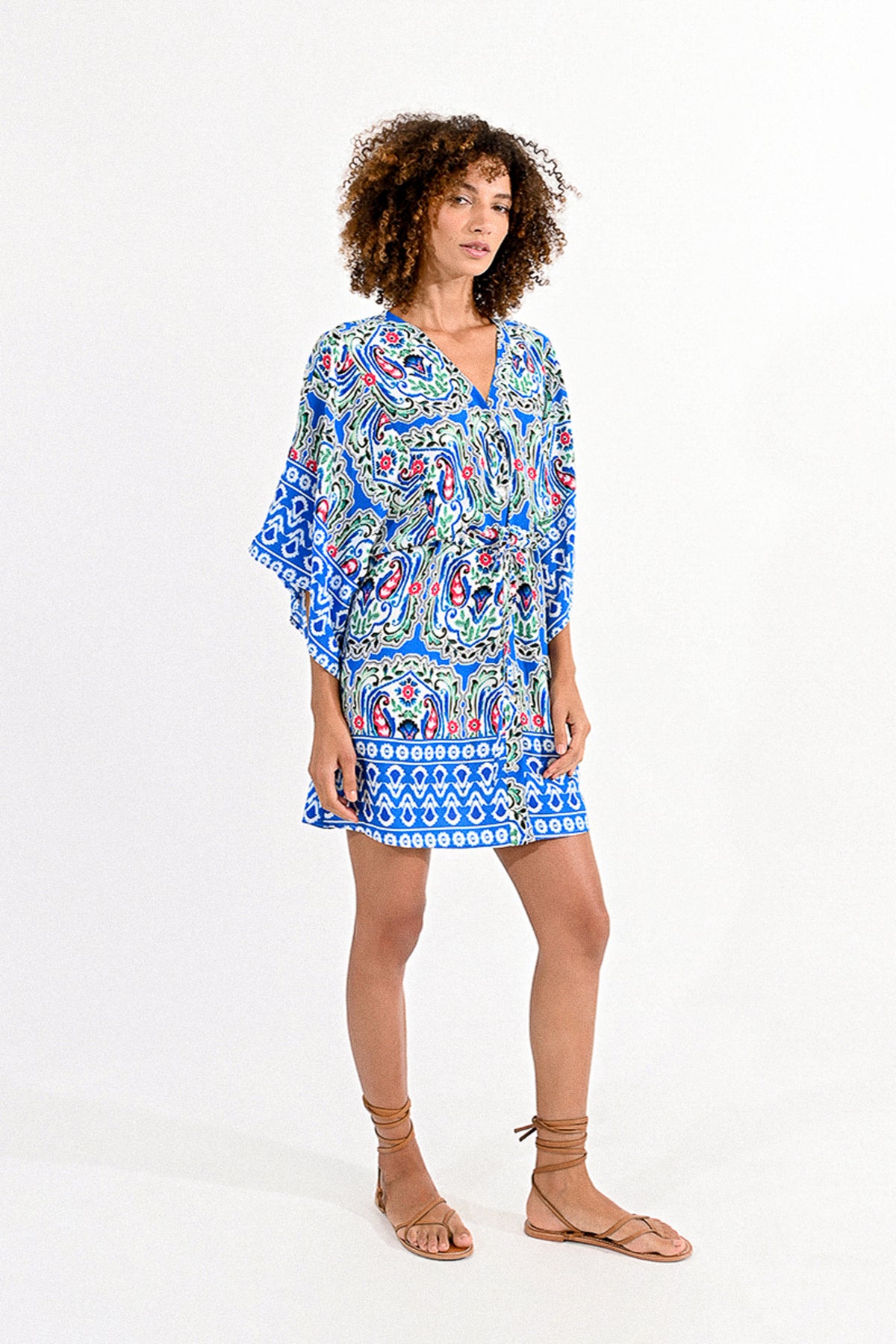 Molly Bracken Blue Kimono Top - Sheena's Boutique Ireland