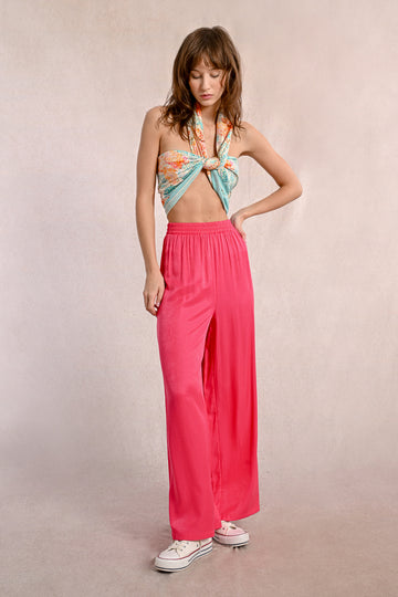 Molly Bracken Straight Leg Pink Trousers