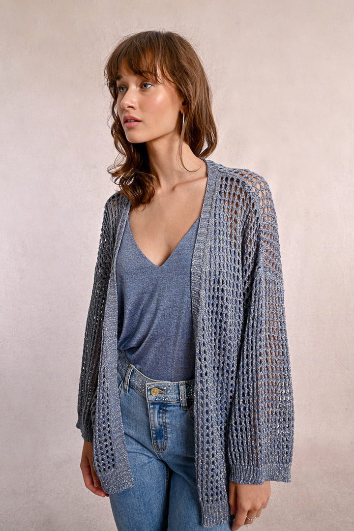 Molly Bracken Knitted Blue Cardigan