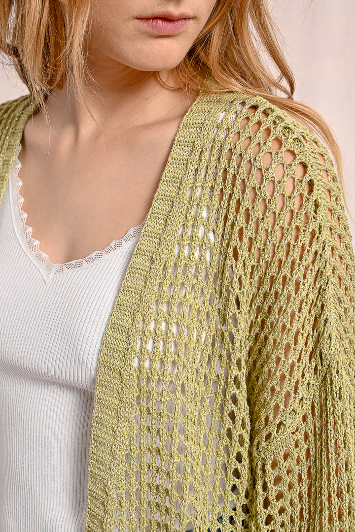 Molly Bracken Knitted Lime Green Cardigan