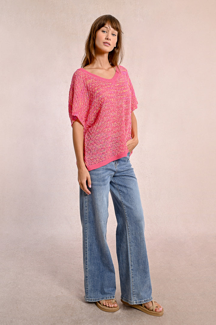 Molly Bracken Fuschia Knitted Sweater