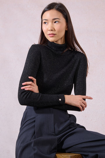 Molly Bracken Black Turtleneck Sweater