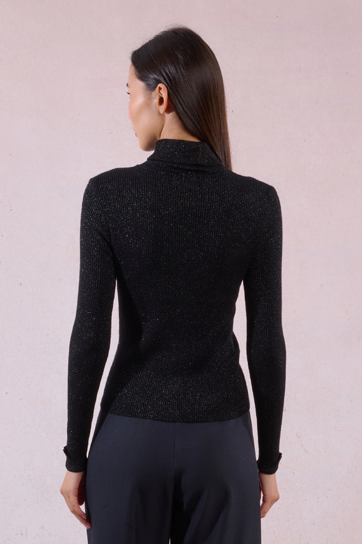Molly Bracken Black Turtleneck Sweater