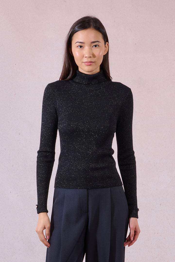 Molly Bracken Black Turtleneck Sweater
