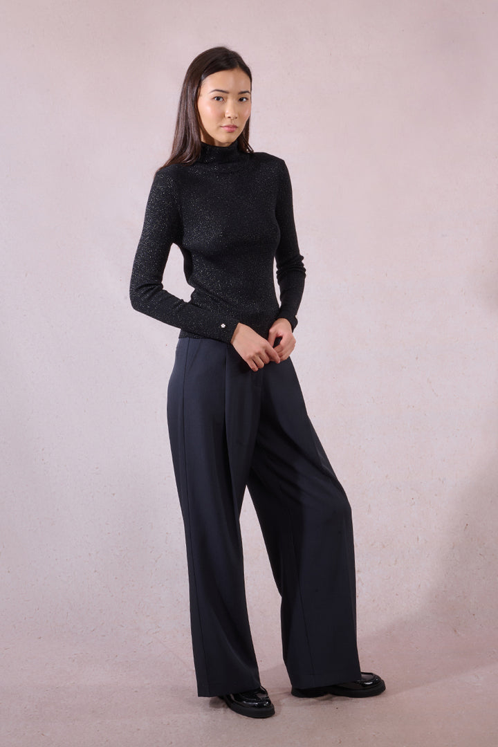 Molly Bracken Black Turtleneck Sweater