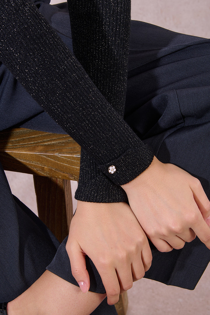 Molly Bracken Black Turtleneck Sweater