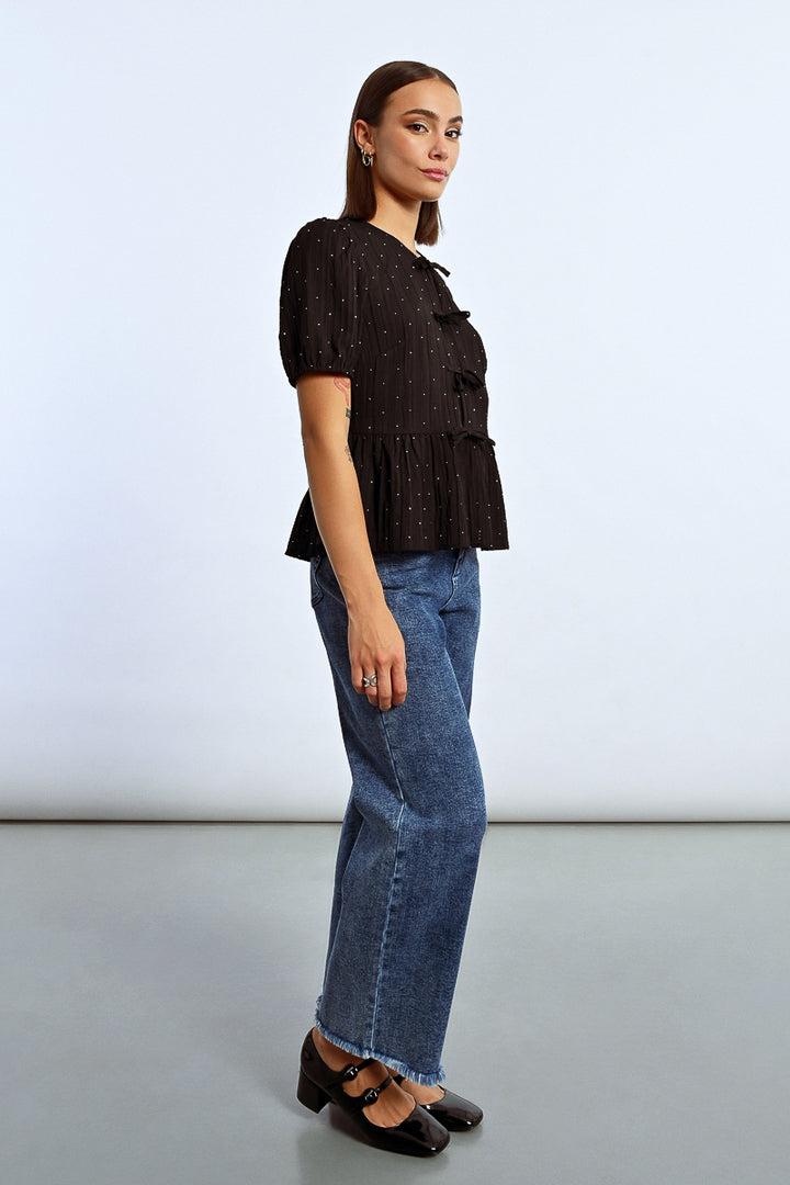 Molly Bracken Bow Tie Black Top