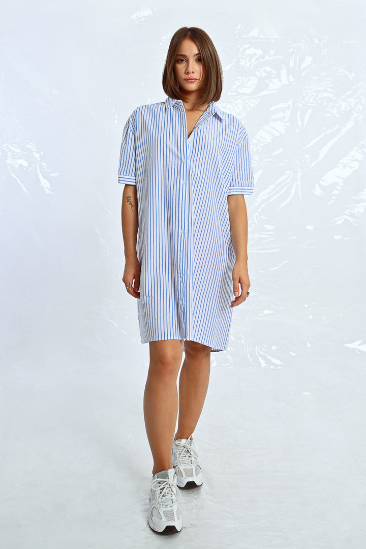 Lili Sidonio Striped Light Blue Dress