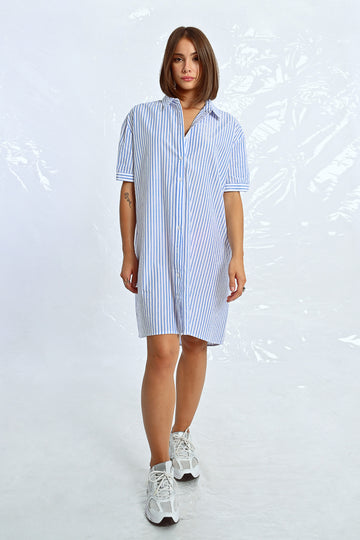 Lili Sidonio Striped Light Blue Dress
