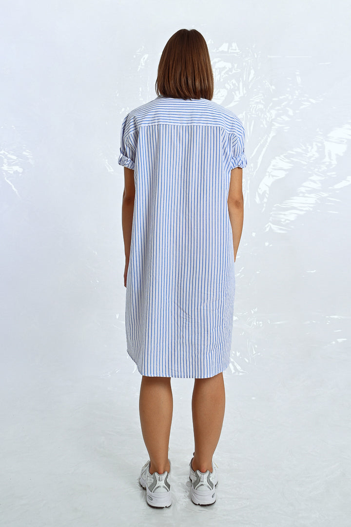 Lili Sidonio Striped Light Blue Dress