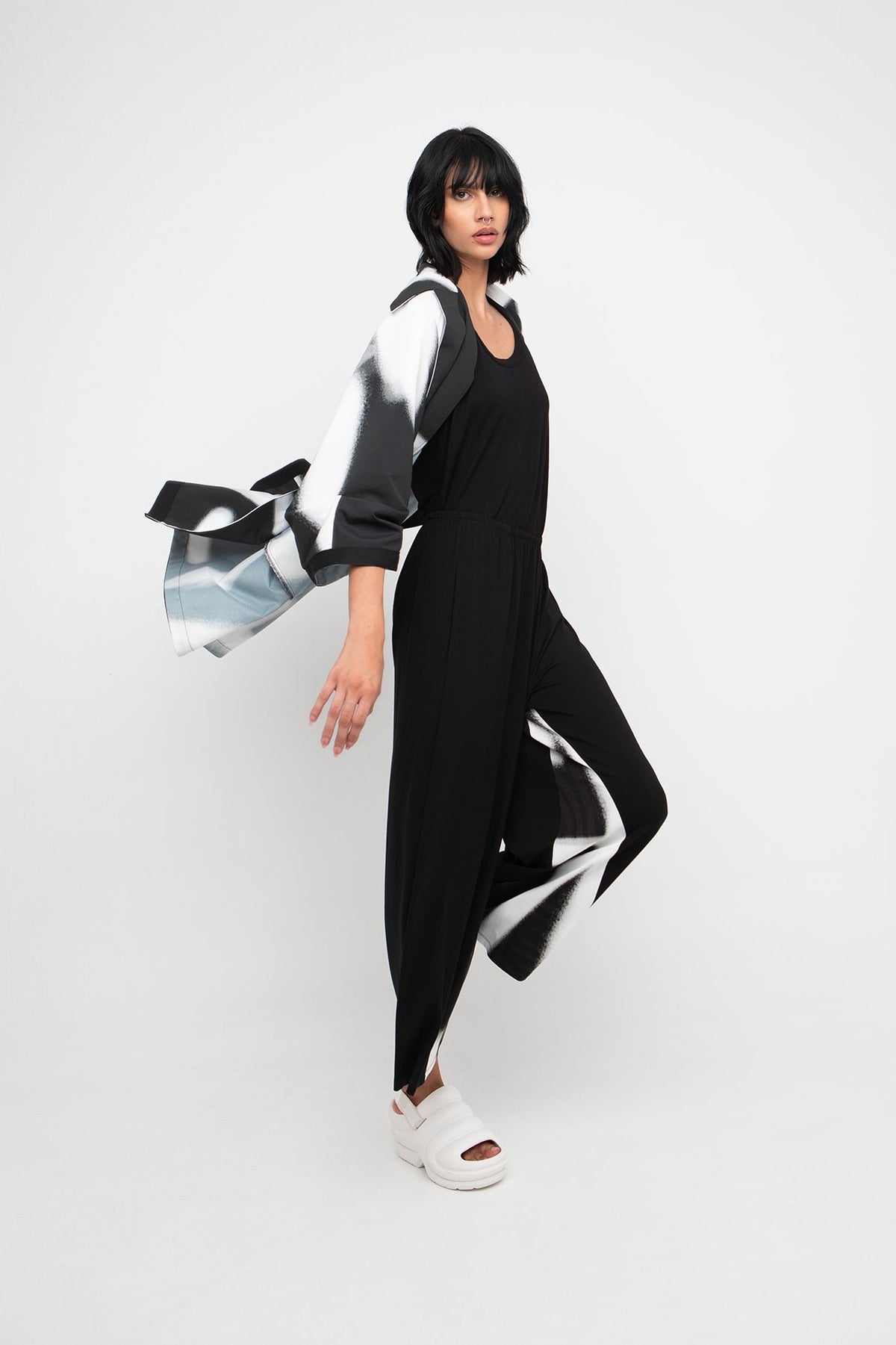 Ozai N Ku Abstract Shirt Jacket