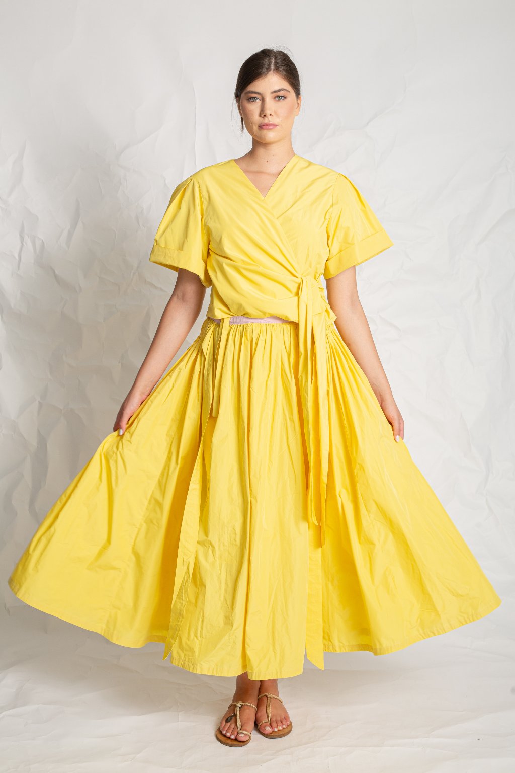 Les Filles D'Ailleurs Canary Yellow Skirt &amp; Top