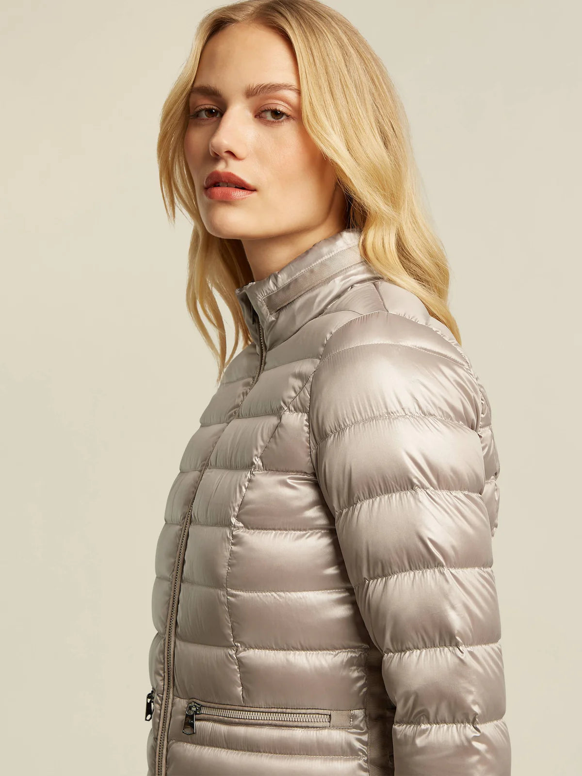 Beaumont Greige Lila Premium Down Coat