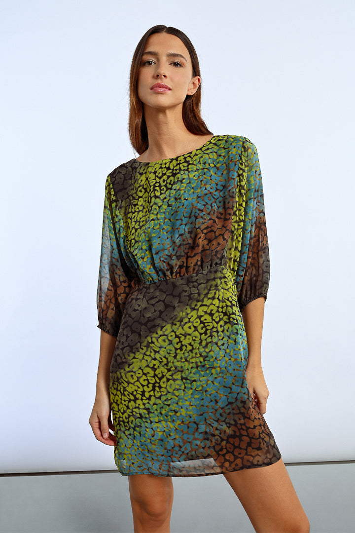 Lili Sidonio Black Cozumal Round Neck Dress