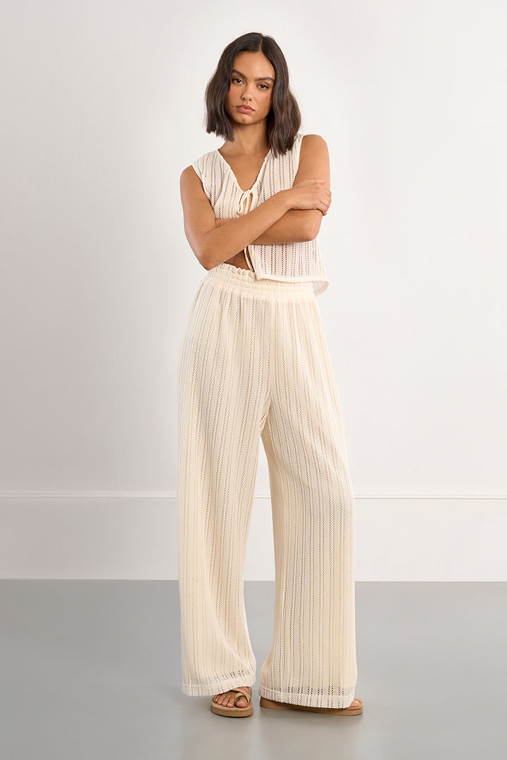 Lili Sidonio Ecrru Wide Leg Pant