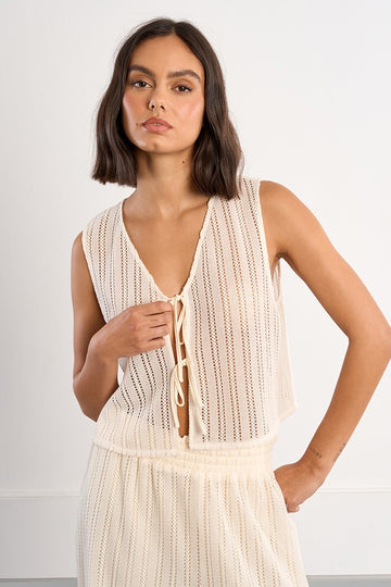 Lili Sidonio Ecru Cardigan