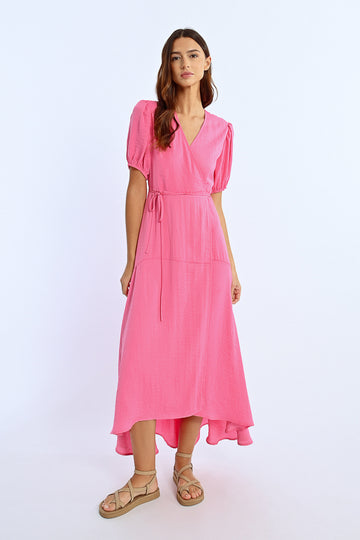 Lili Sidonio Pink Belted Dress 