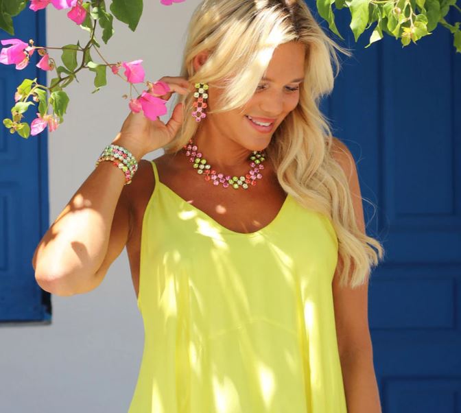 Caroline Svedbom Livia Necklace Gold Tropicana Combo