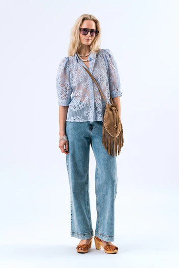 Lollys Laundry Dusty Blue Bono SS Shirt