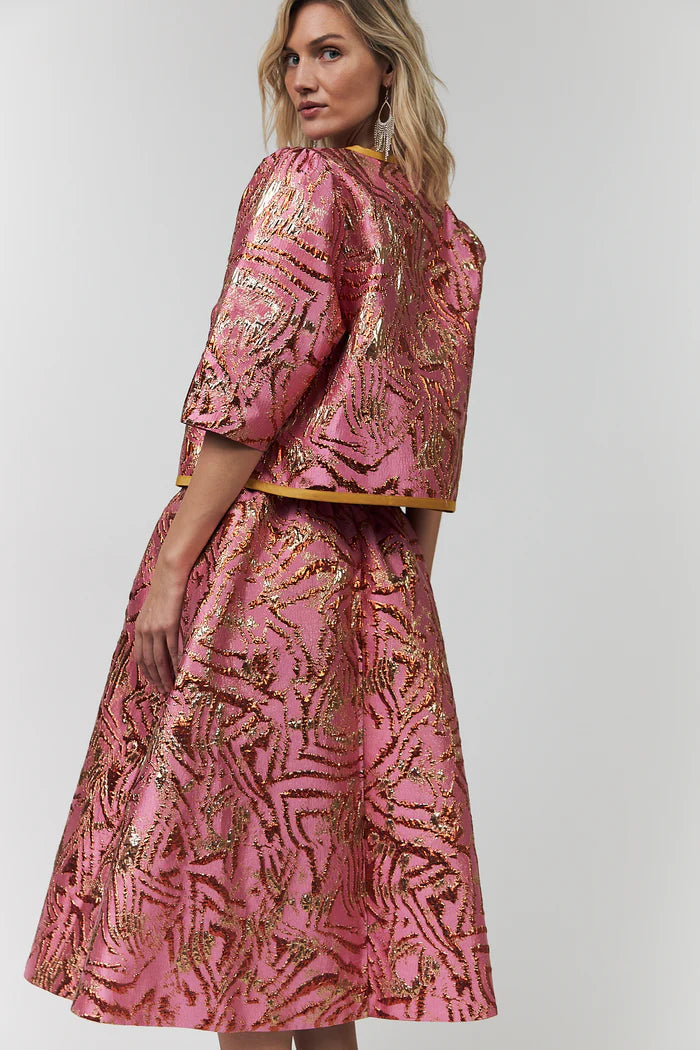 Lollys Laundry Pink Trine Short Jacket 3/4 Length