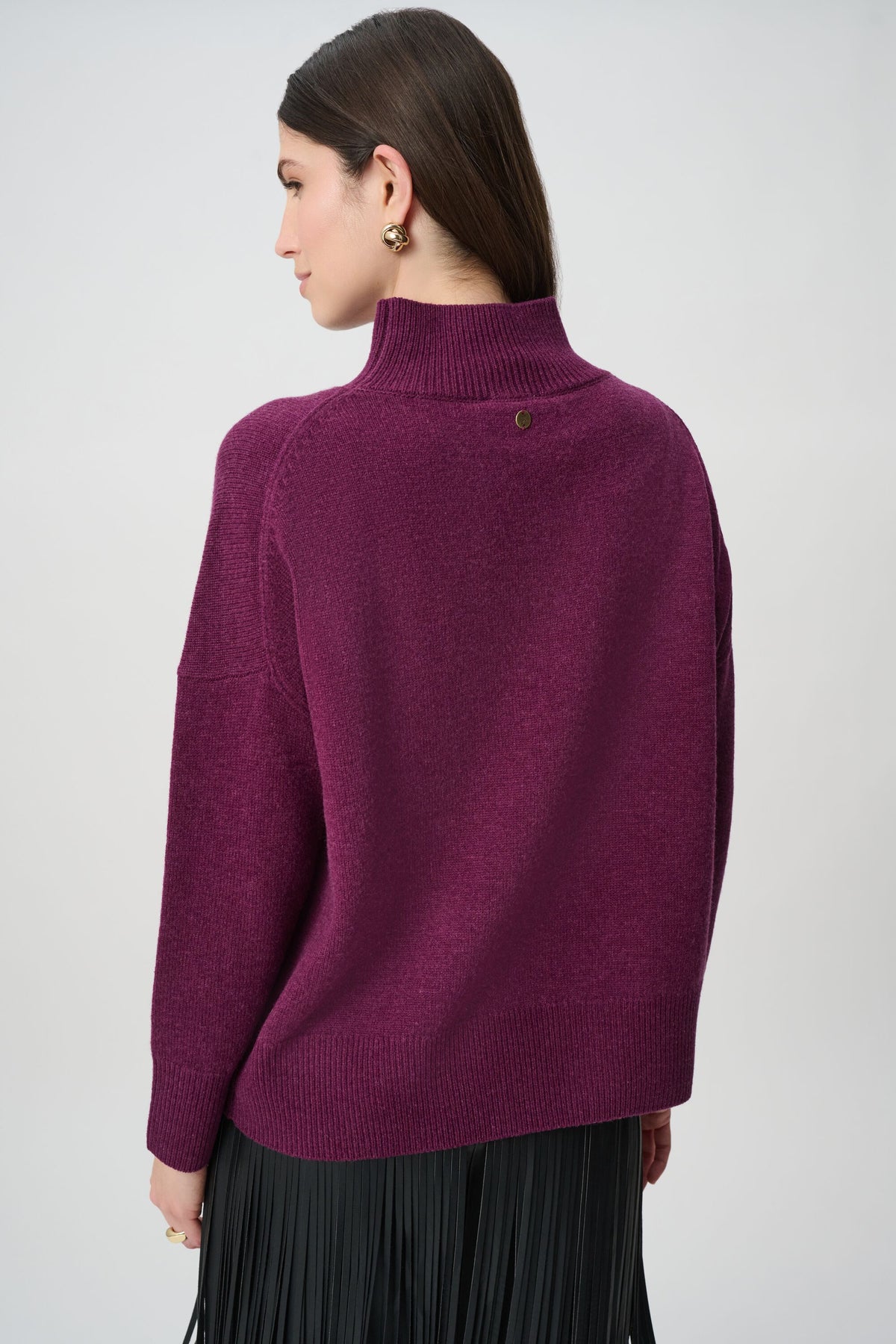 Joseph Ribkoff Icon Elizabeth Hurley Edit 57  Elderberry Sweater - 100% Laine Wool