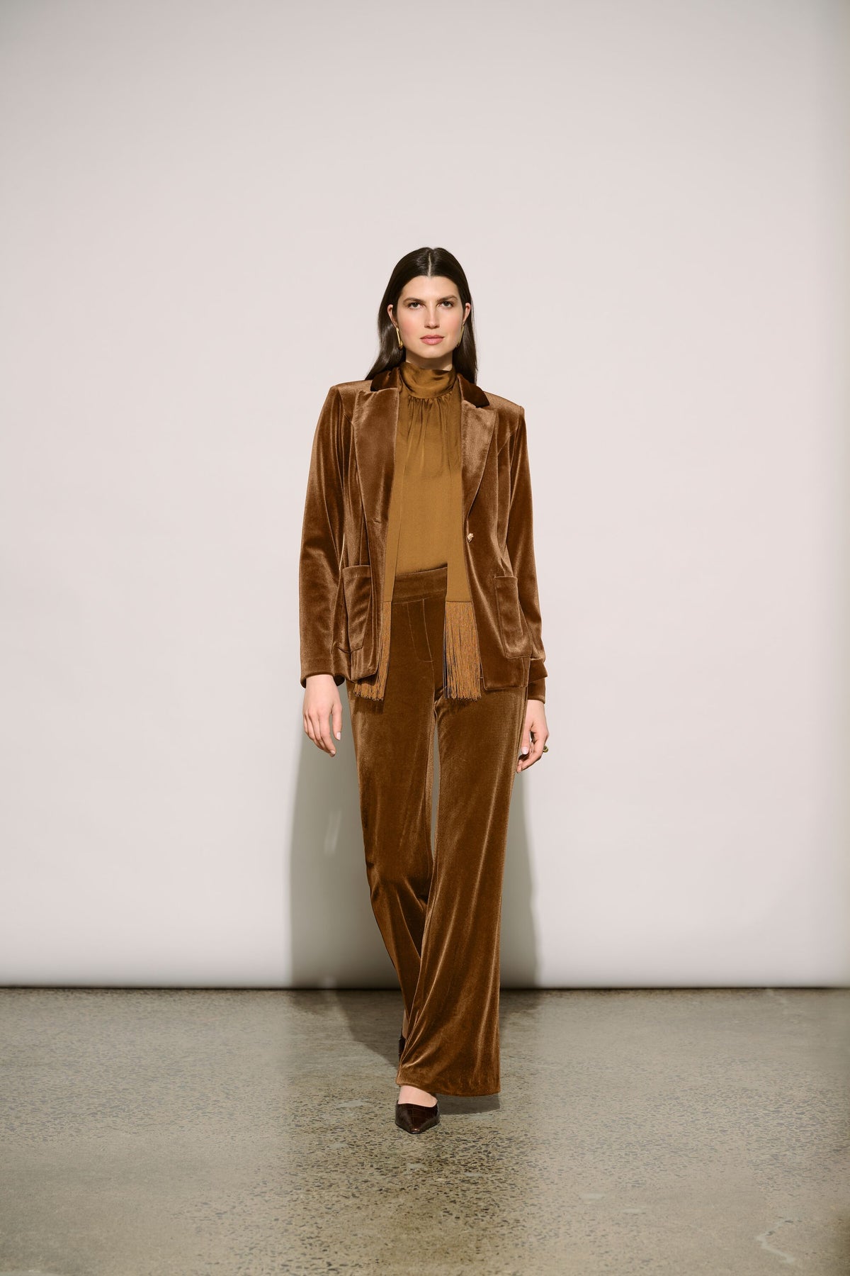 Joseph Ribkoff Icon Elizabeth Hurley Edit 57 Bronze Velvet Blazer