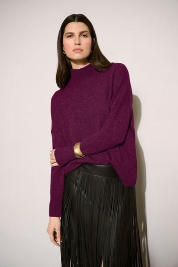 Joseph Ribkoff Icon Elizabeth Hurley Edit 57  Elderberry Sweater - 100% Laine Wool