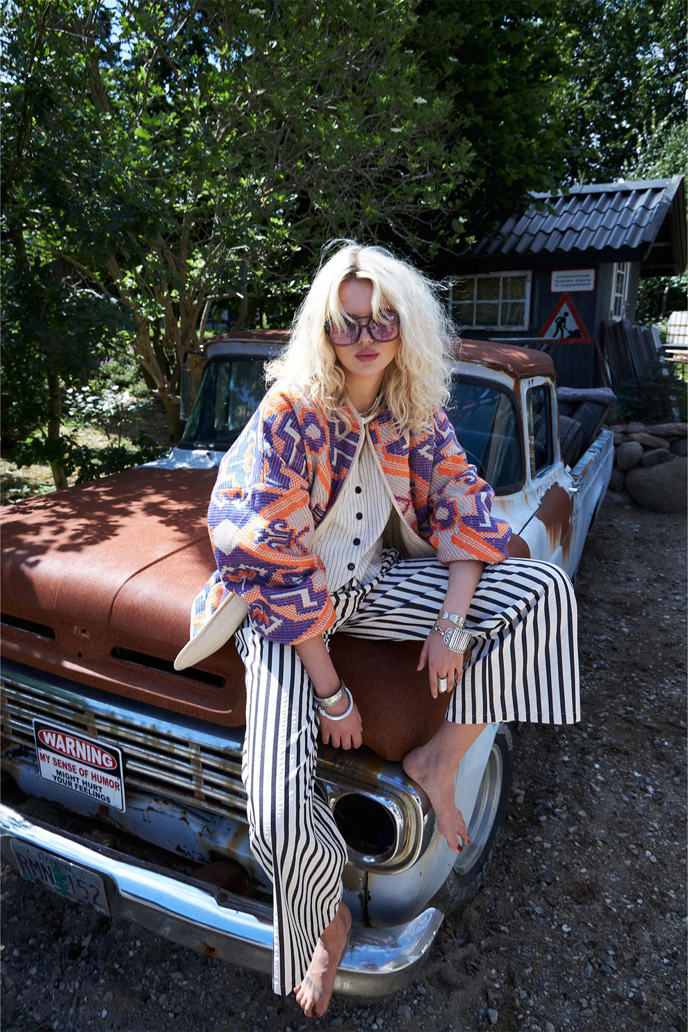 Lollys Laundry Orange Mixed Lulu Jacket