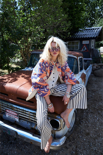 Lollys Laundry Orange Mixed Lulu Jacket