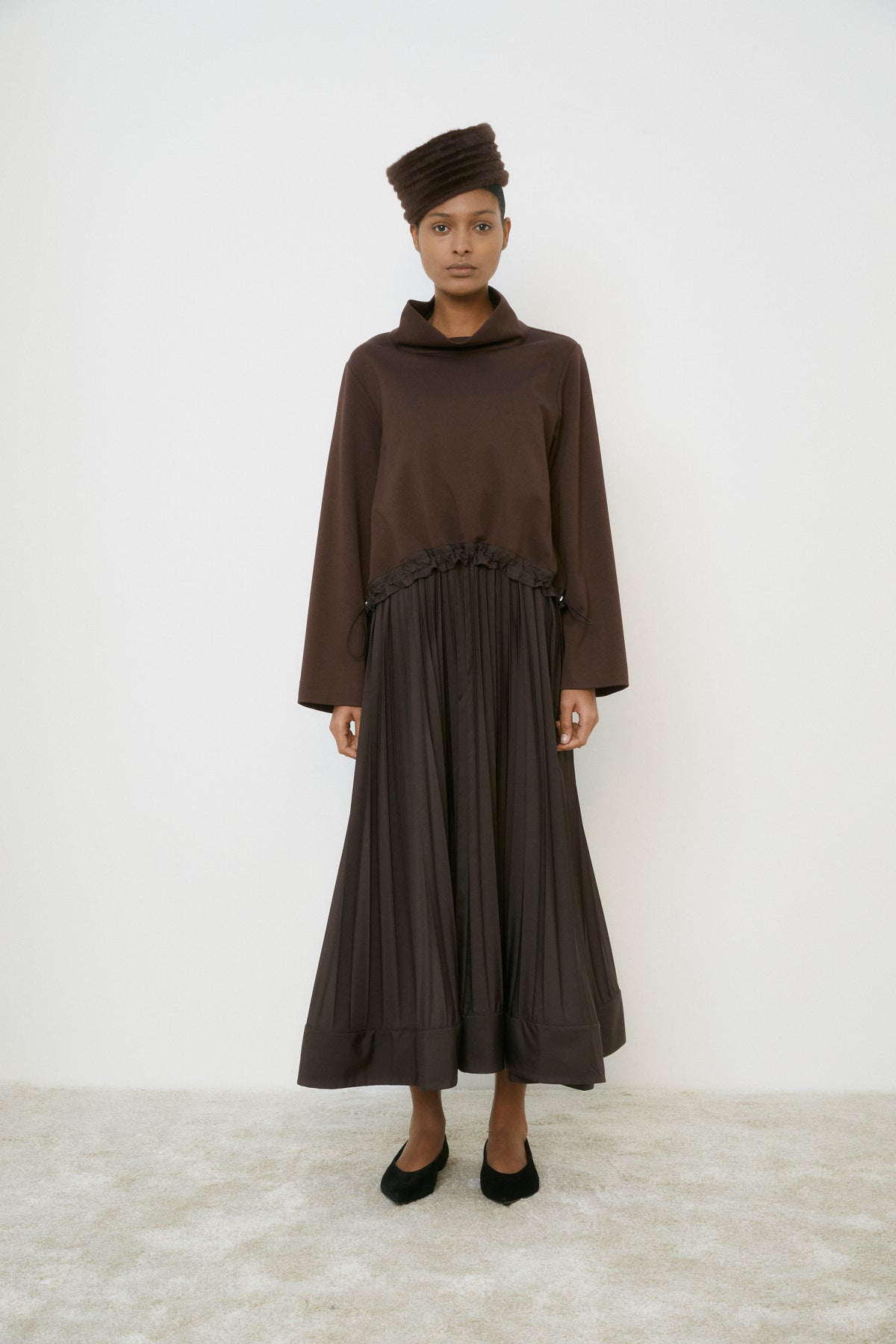 MeiMeiJ Chocolate Blouse With Dress