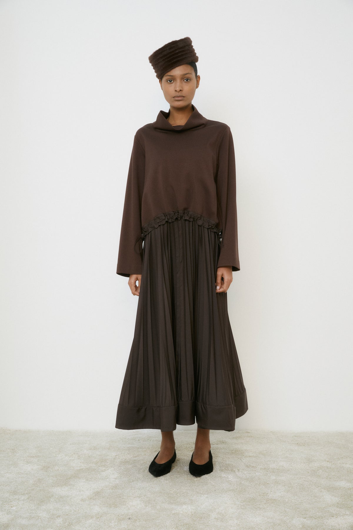 MeiMeiJ Chocolate Blouse With Dress