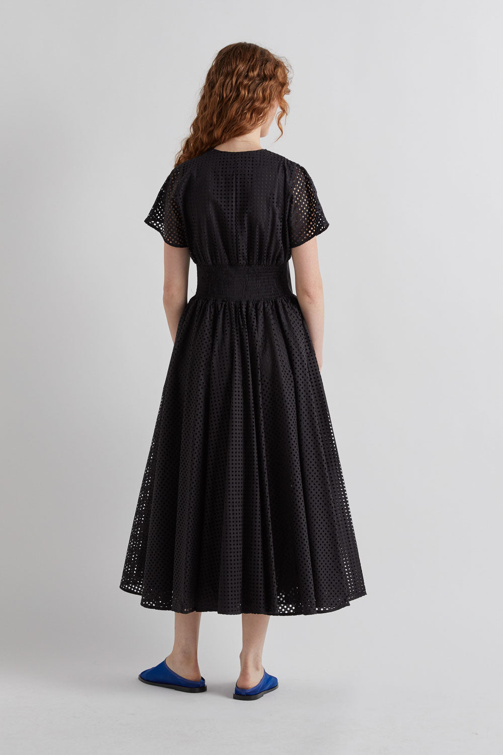MeiMeiJ Lazer Cut Nero Dress