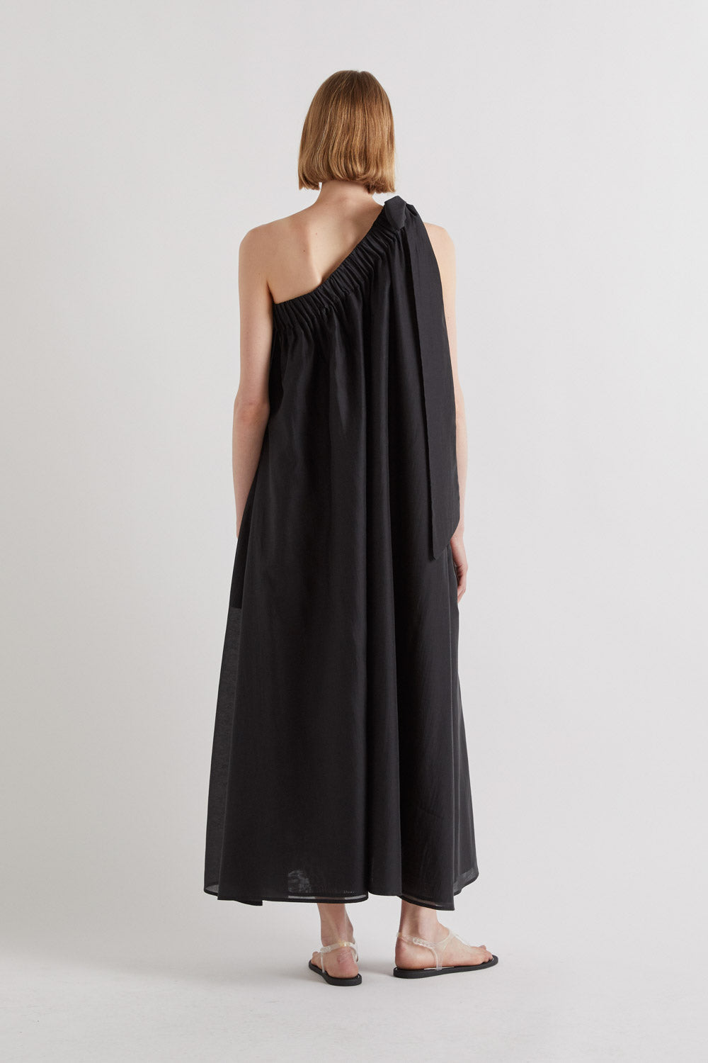 MeiMeiJ One Shoulder Black Dress