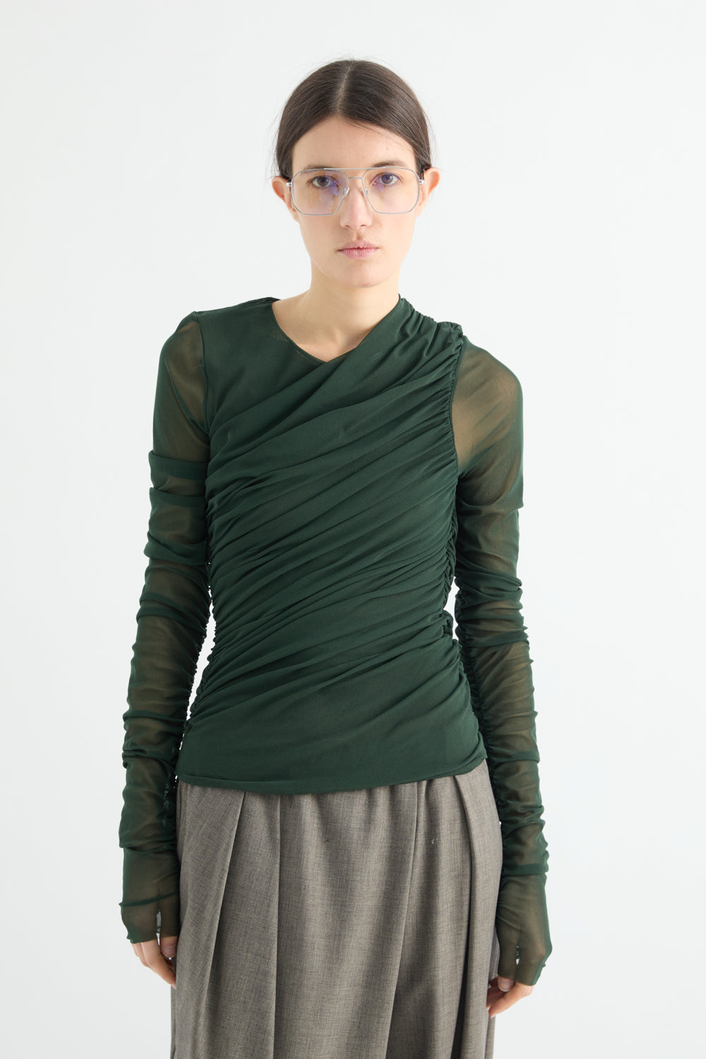 MeiMeiJ Slim Fitting Forest Top