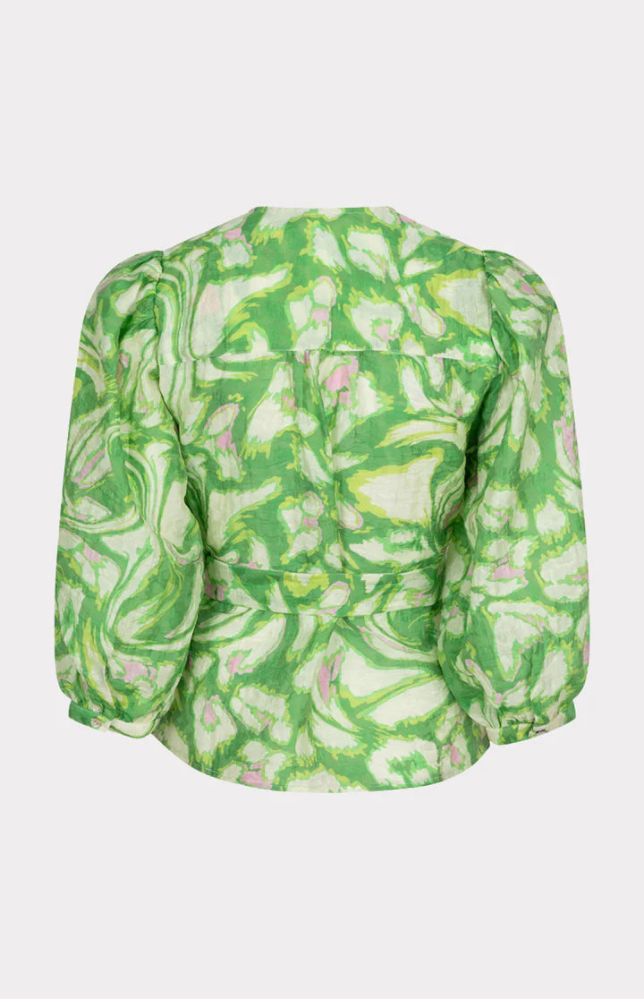 Esqualo Printed Floral Print Wrap Blouse