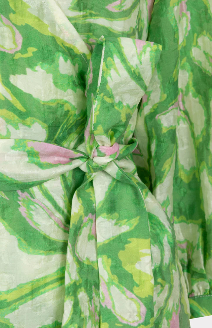 Esqualo Printed Floral Print Wrap Blouse