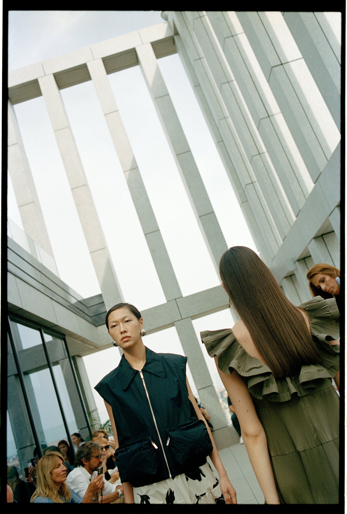 MEIMEIJ Avocado Ruffle Dress