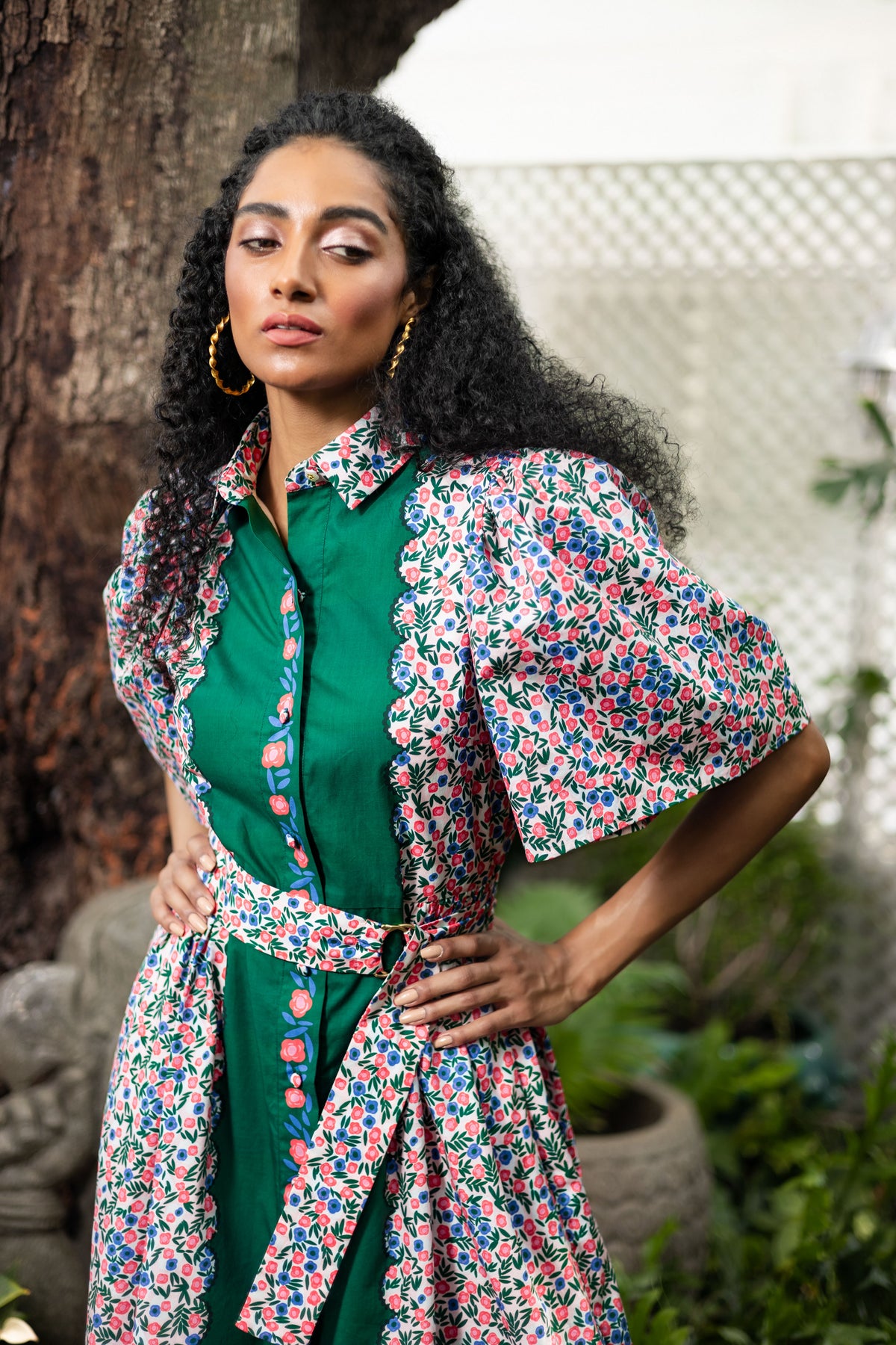 Emily Lovelock Veiled Rose Organic Cotton Holly Dress